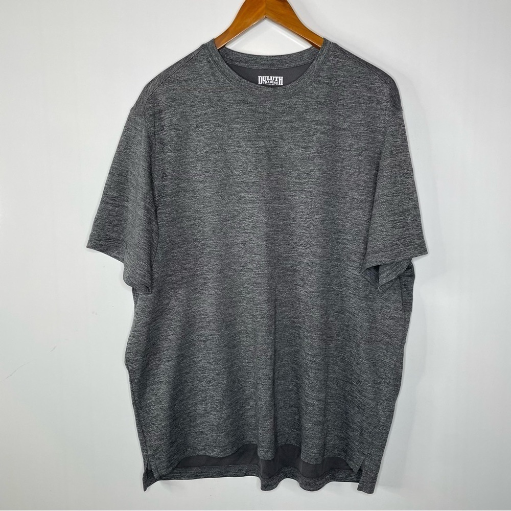Duluth Trading Co Mens‎ Heather Gray Short Sleeve Shirt Large